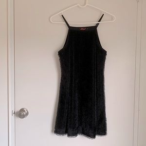 Black Fringe Mini Dress by Motel - Size Small - 90s style mini dress